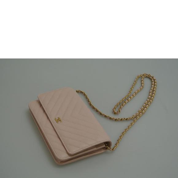 Chanel Bag Matelasse Chain V Pink Stitch Wallet - Picture 3 of 7
